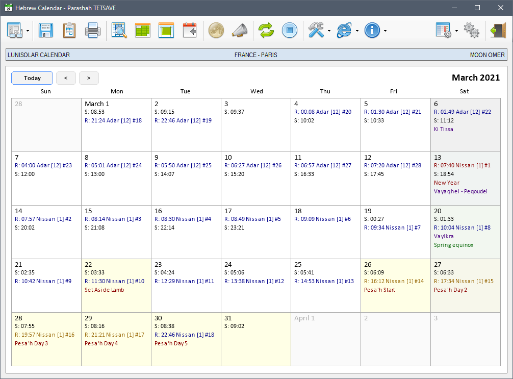Hebrew Calendar « Projects « Ordisoftware Engineering